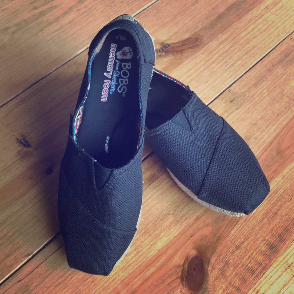 BOBS from Sketchers ESPADRILLE WEDGE SLIP-ON